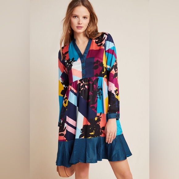 Anthropologie Gillian Abstract Shirtdress x Maeve - Picture 3 of 7